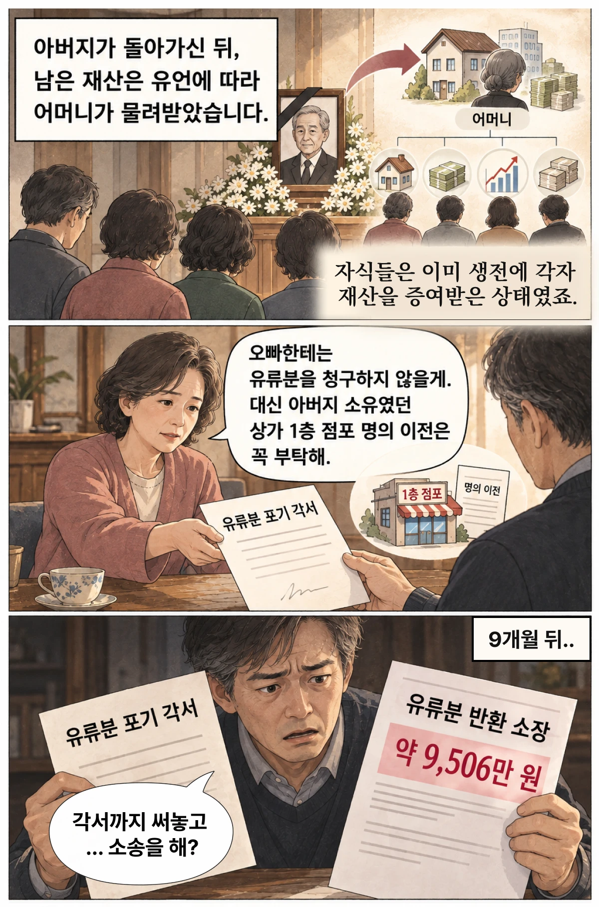 유류분 포기 각서를 썼지만 유류분 반환 청구 소송을 한 과정