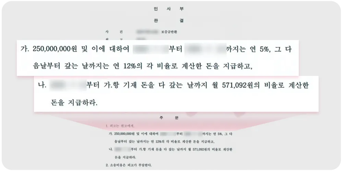 보증금반환 판결문