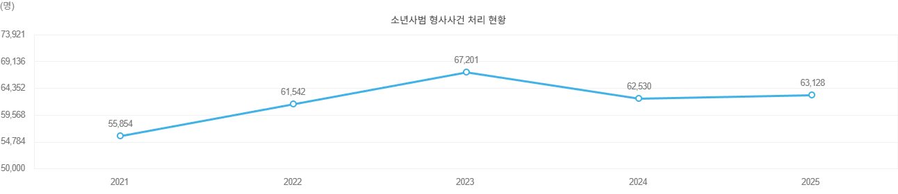 소년사범 형사사건 처리 현황
