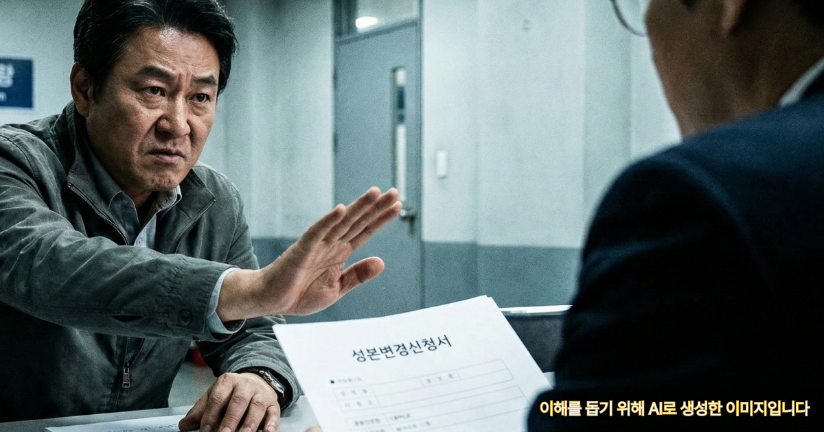 성본변경에 반대하는 친부의 모습