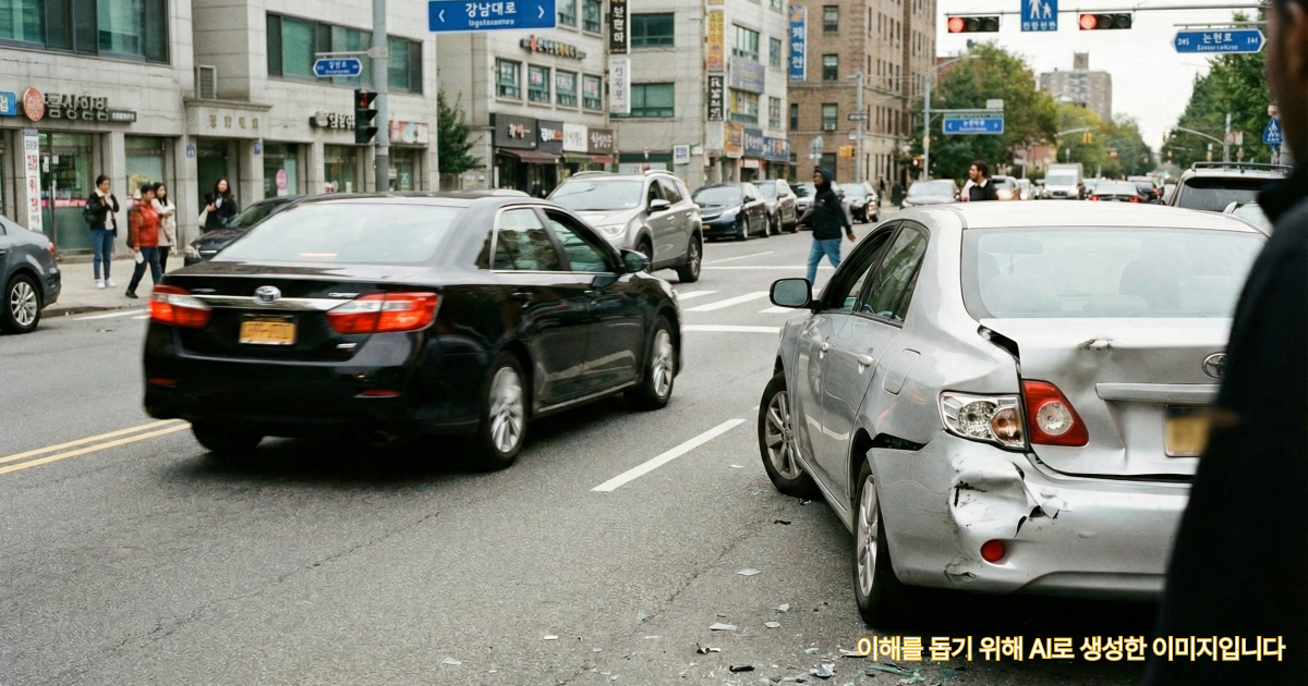 앞차 추돌 후 도주하는 차량