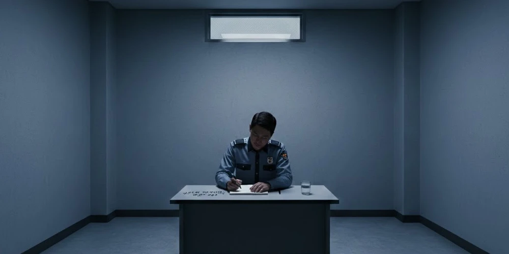 마약조사 하는 경찰 이미지