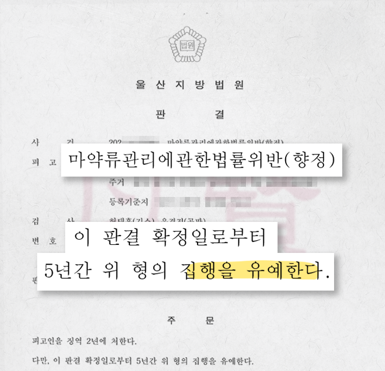 마약류관리에관한법률위반(향정) 판결문