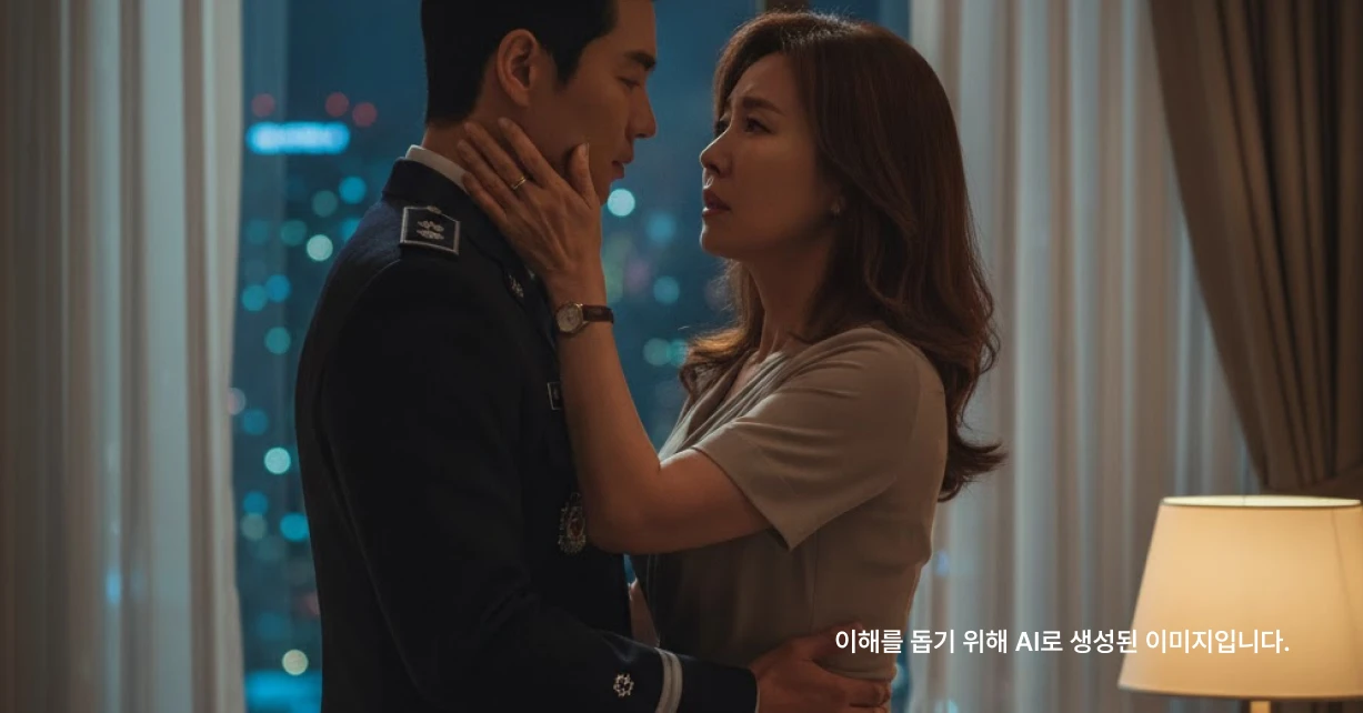 불륜 저지르는 아내와 경찰간부의 이미지