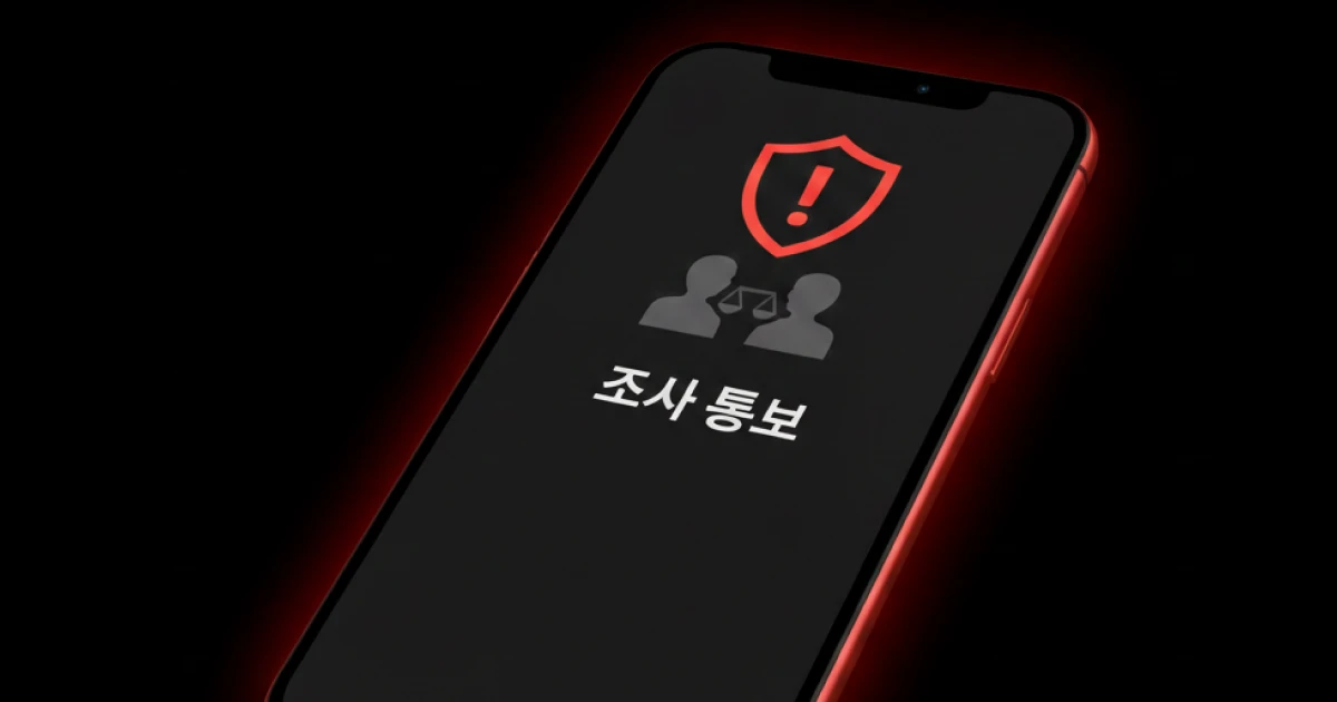 97uio 명예훼손으로 조사 통보 연락이 온 휴대폰