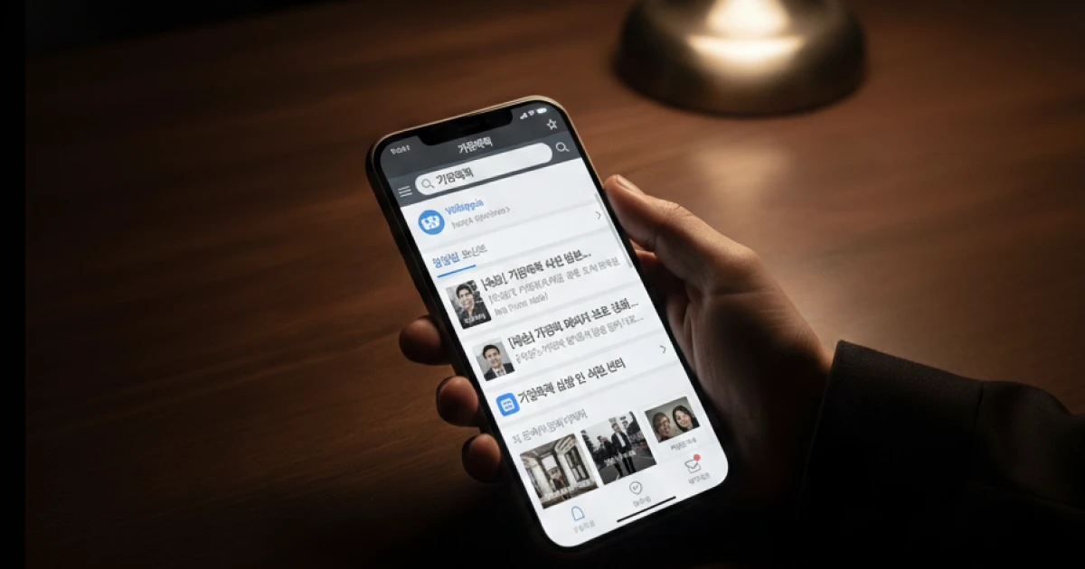 가정폭력을 검색하여 보고 있는 모습