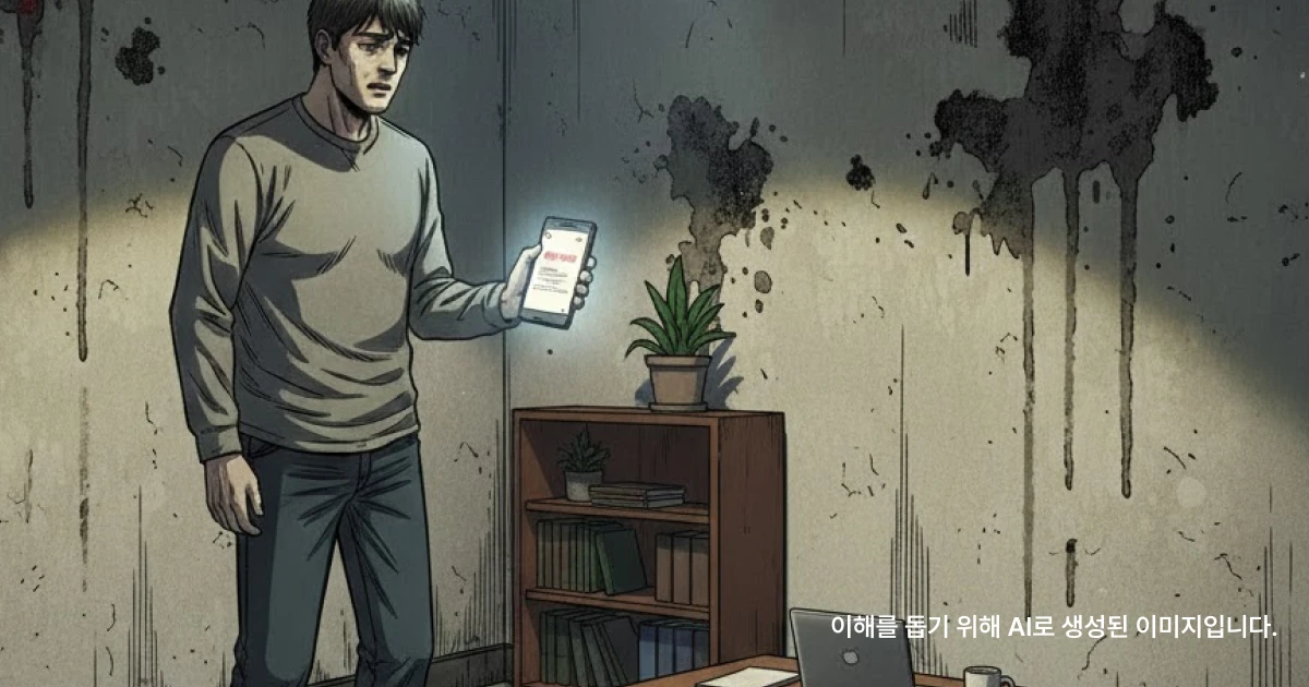 곰팡이와 누수가 발생한 부실시공 현장과 연락을 피하는 업체 측 모습