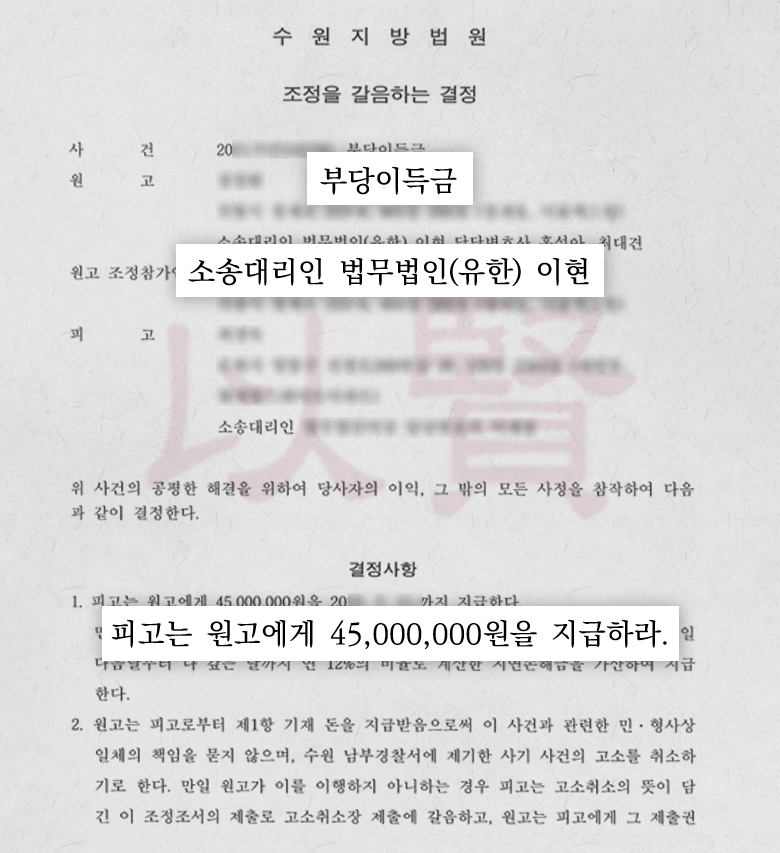 권리금 반환 소송 승소 판결문