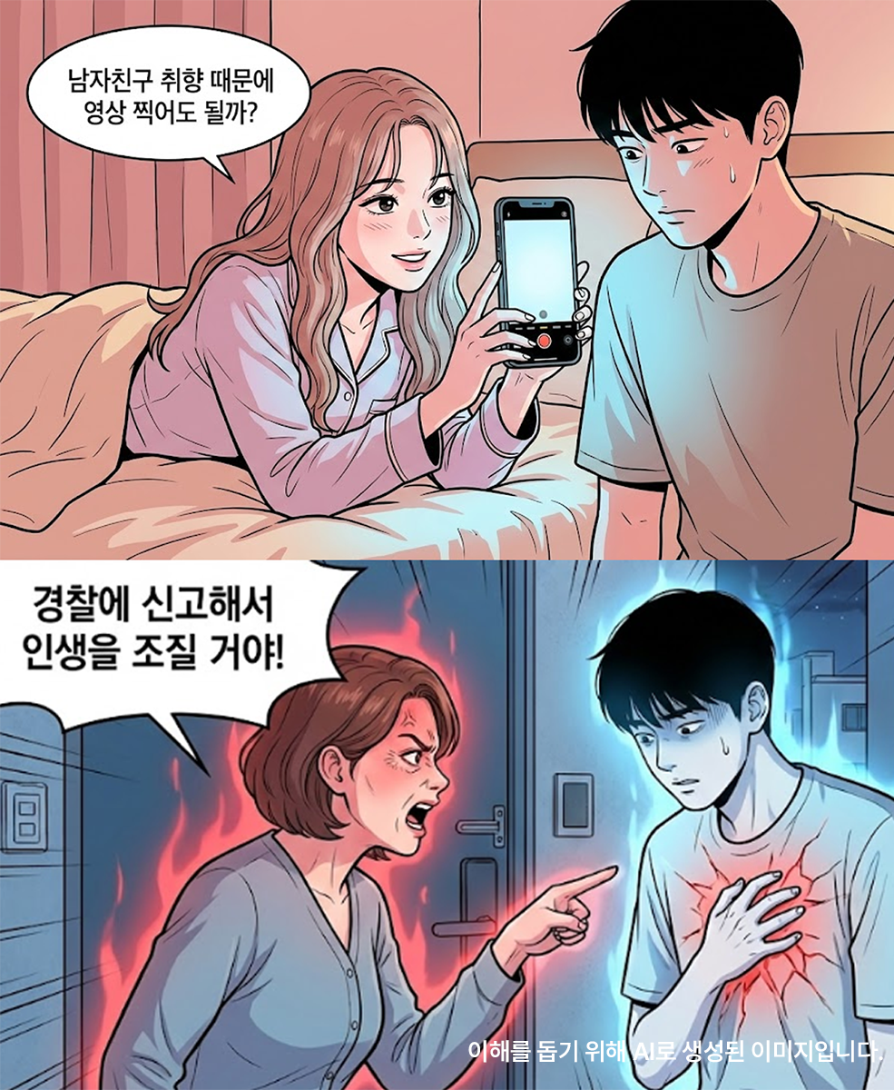 성범죄 무고 사례의 시작 영상찍자는 여자와 그이후에 신고협박하는 여자엄마