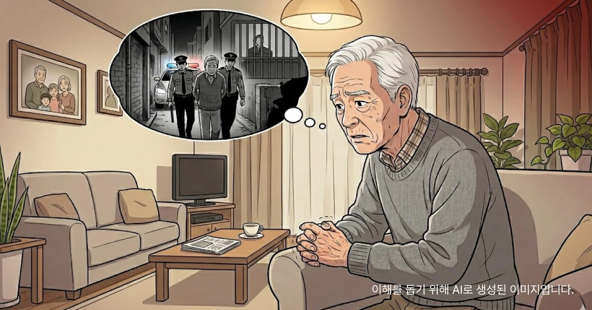 미성년자 강제추행한 동종전과 있던 70대 노인 성범죄 처벌을 두려워하는 모습