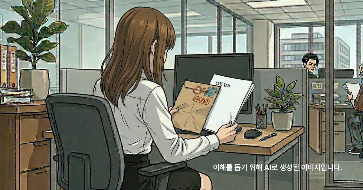 소장을 받고 당황스러워하는 모습