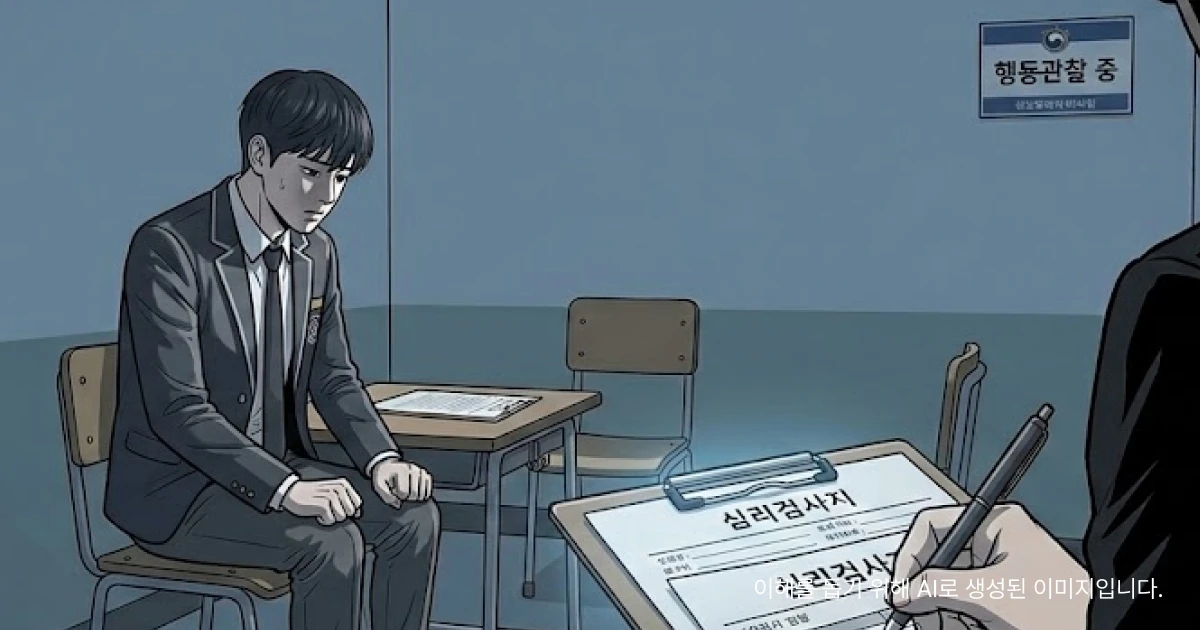 소년원에서 교육받는 학생의 이미지