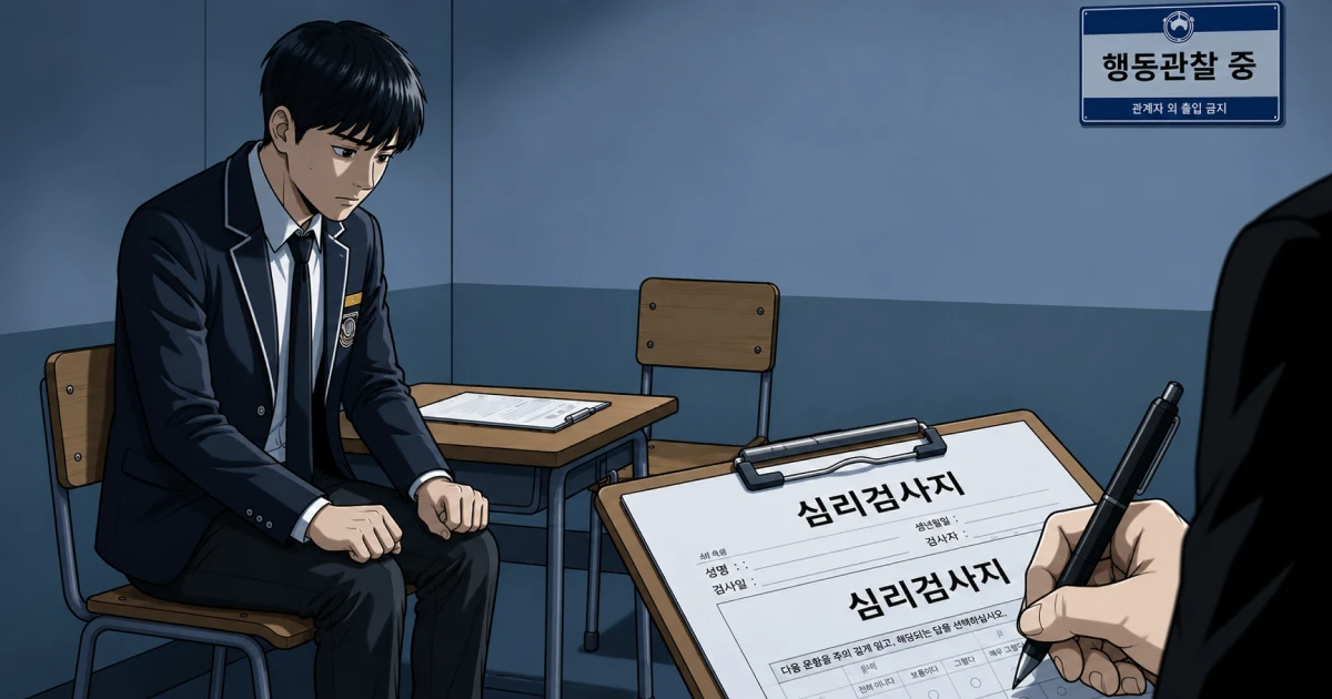 소년원에서 교육받는 학생의 이미지