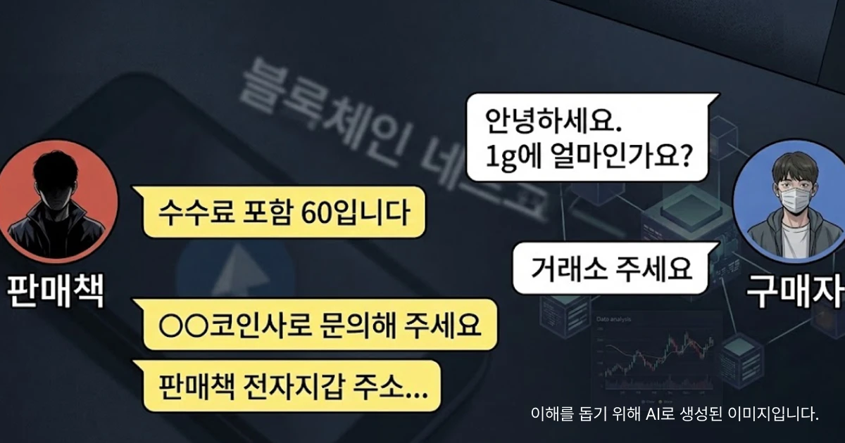 마약 비트코인으로 거래하는 사례를 보여주는 예시 이미