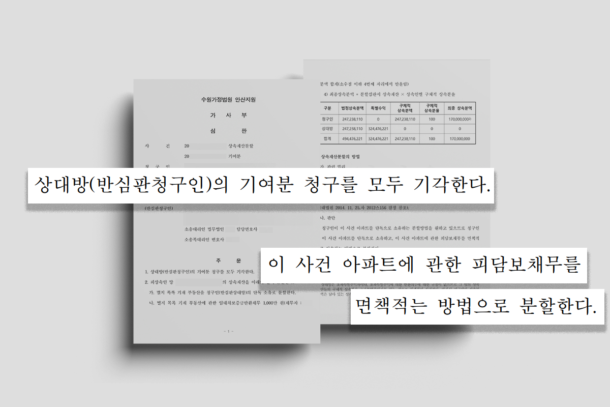 상속재산분할 해결 심판문 상속재산분할 해결 심판문