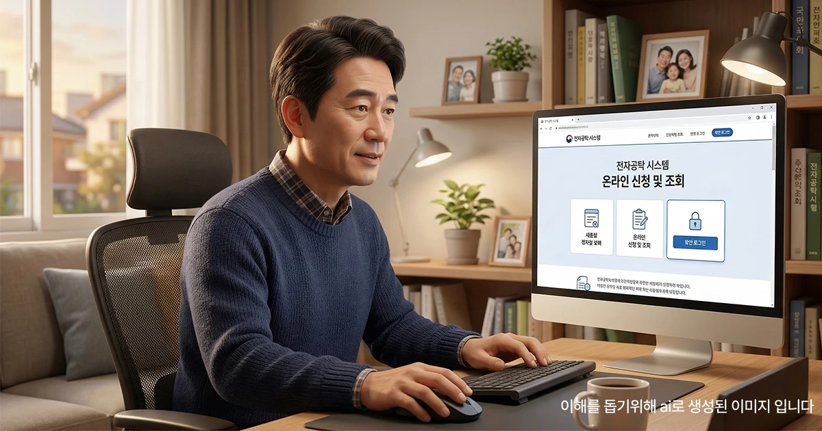 전자공탁 시스템 접속 이미지