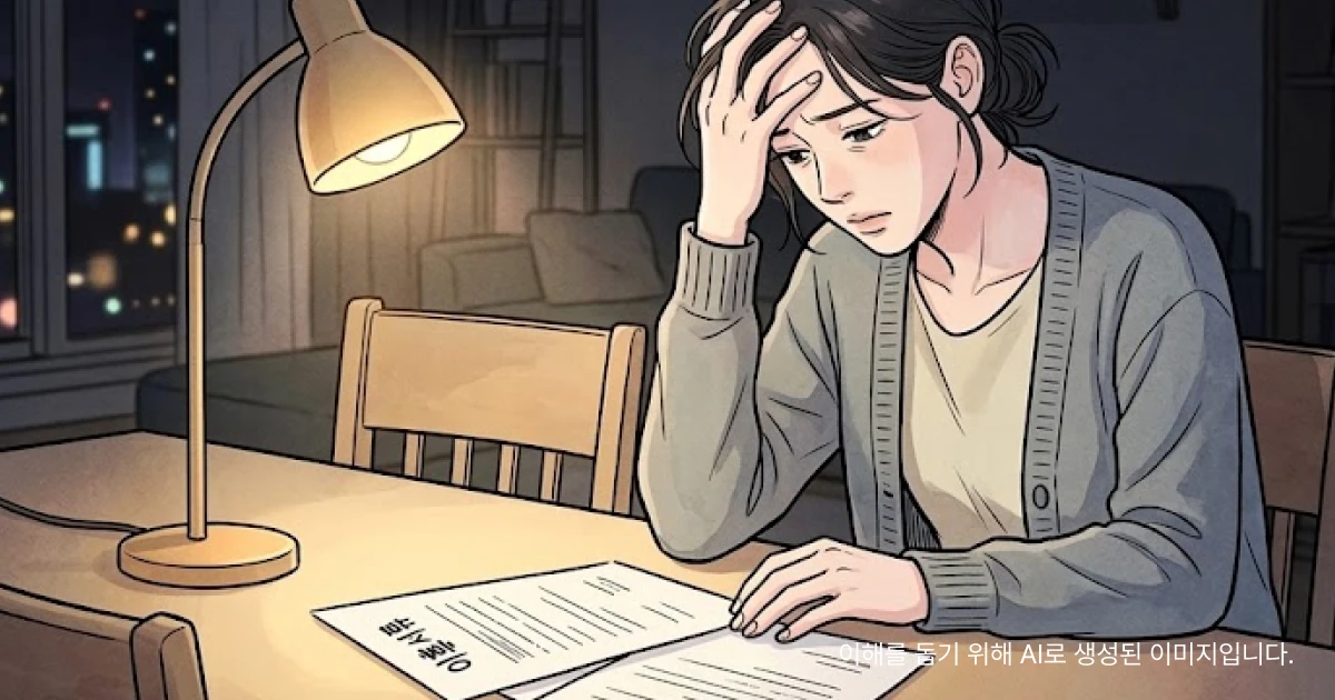 이혼조정을 고민하는 의뢰인의 모습