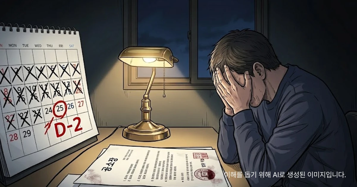 공소장 의견서 제출 기한이 얼마 남지않아 두려워하는 의뢰인 모습