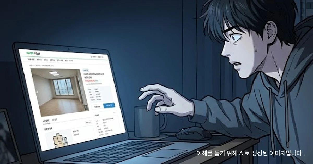 계약갱신거절 후 전세 매물을 발견한 임차인 모습