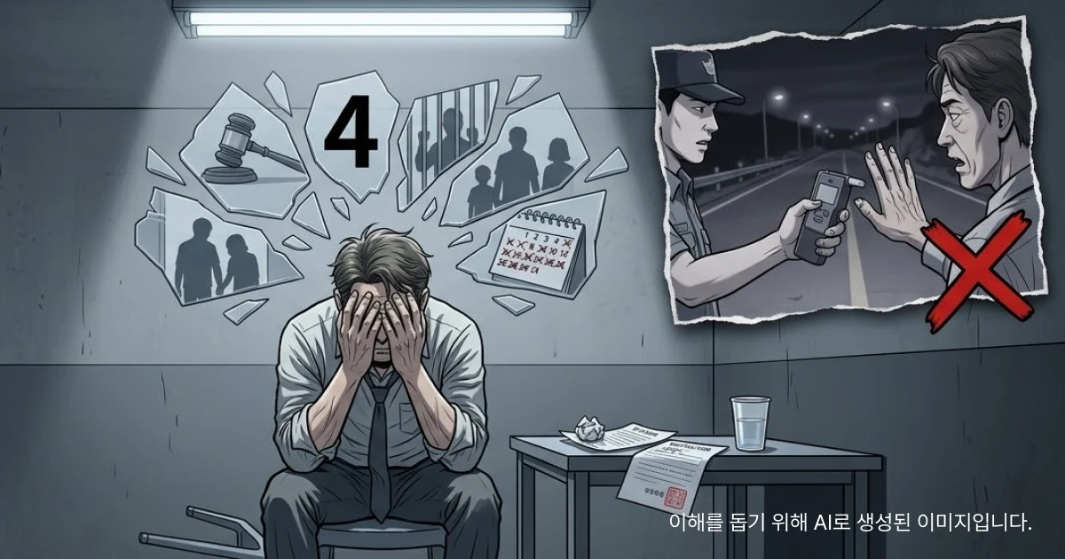 전과4범 음주측정거부로 실형위기에 처한 의뢰인의 이미지