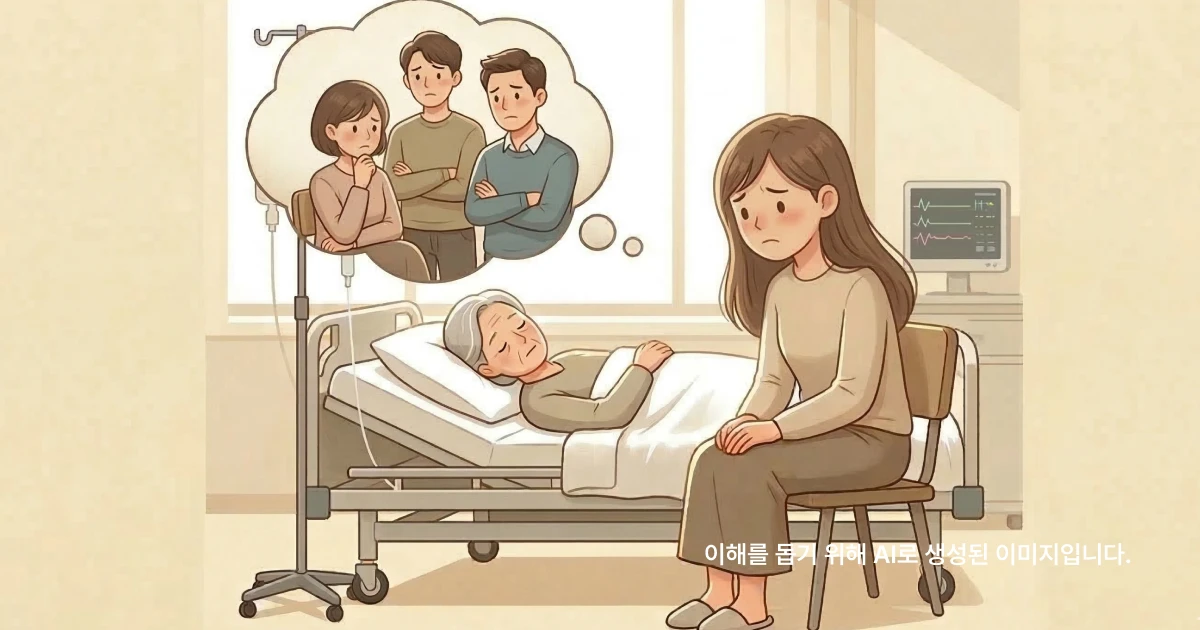 아픈 어머니를 부양하지만 머리로는 다른 형제들을 생각하는 딸