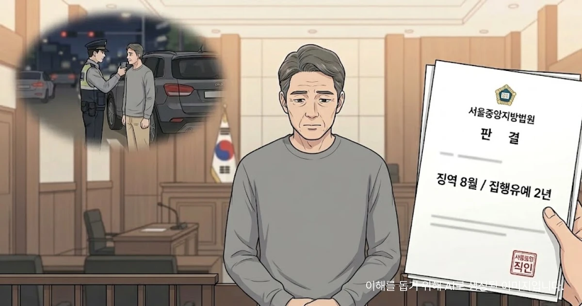 도로교통법 위반으로 징역8월 집행유예2년 판결문 받은 의뢰인의 모습