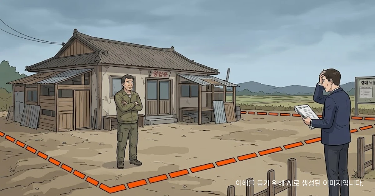 토지무단점유하여 안나가는 상대방