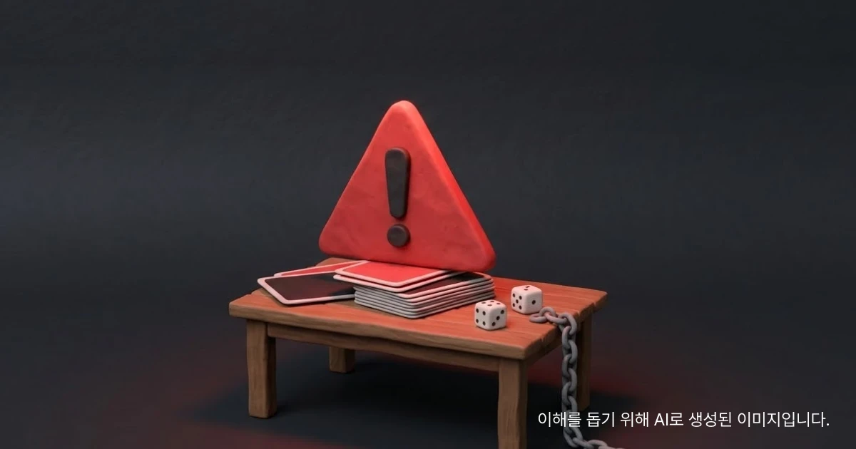 미성년자도박의 위험성을 나타내는 이미지