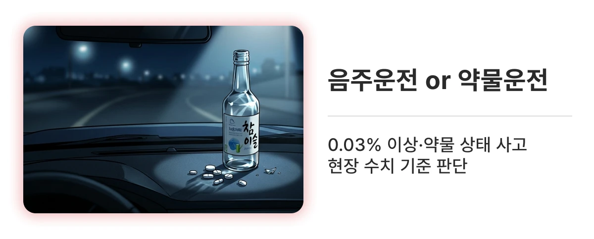 10대 중과실 음주운전 또는 약물운전 이미지