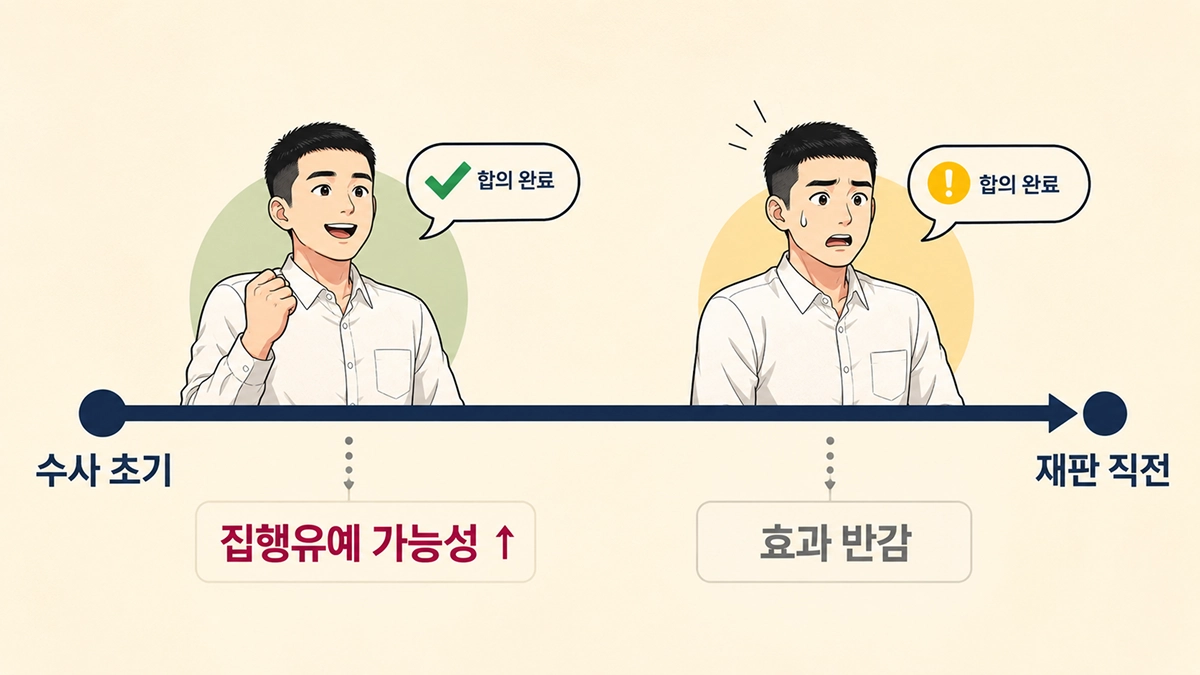 합의 시점에 따른 양형 결과