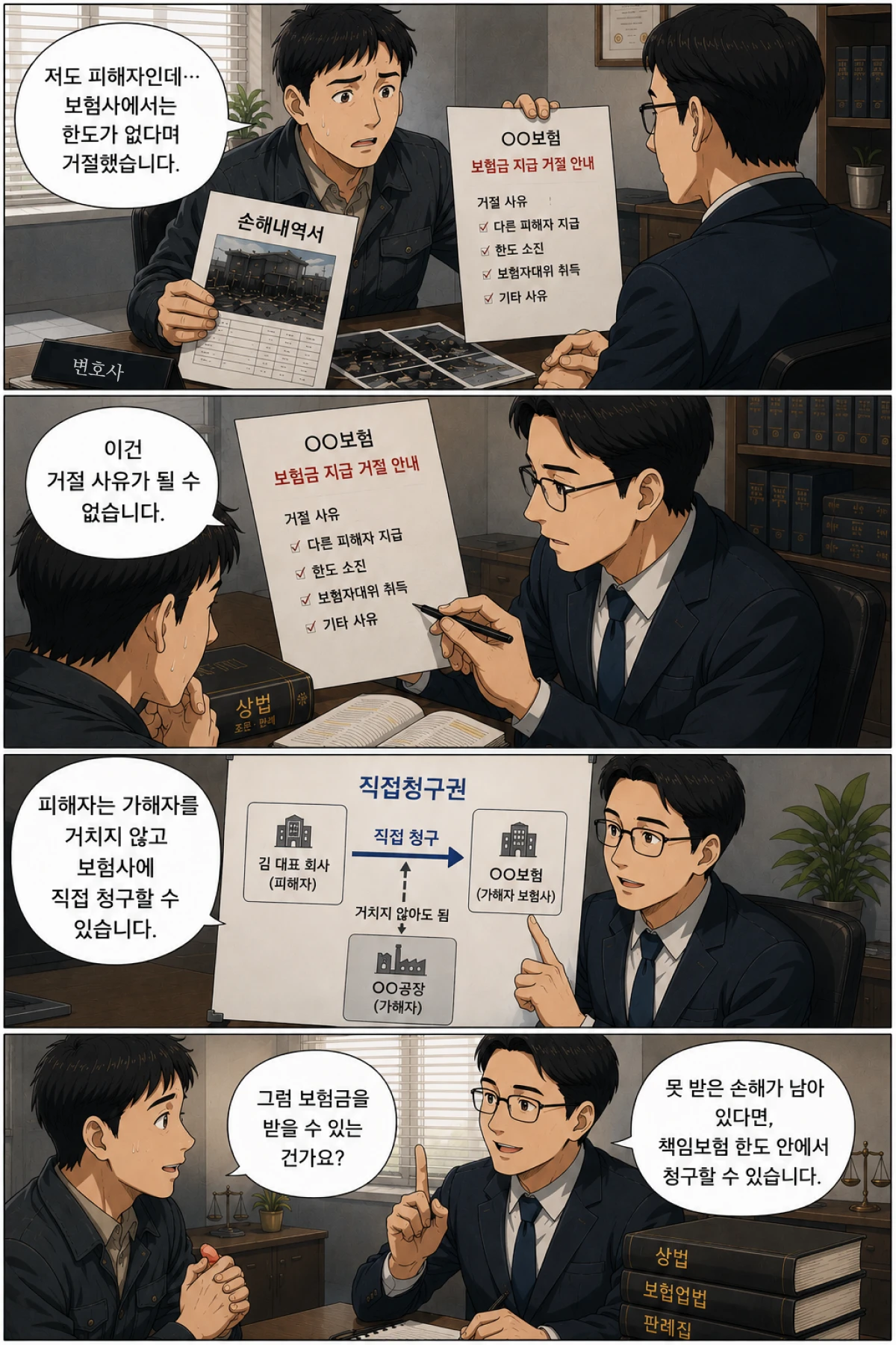 의뢰인이 법무법인 이현 변호사와 상담하는 장면