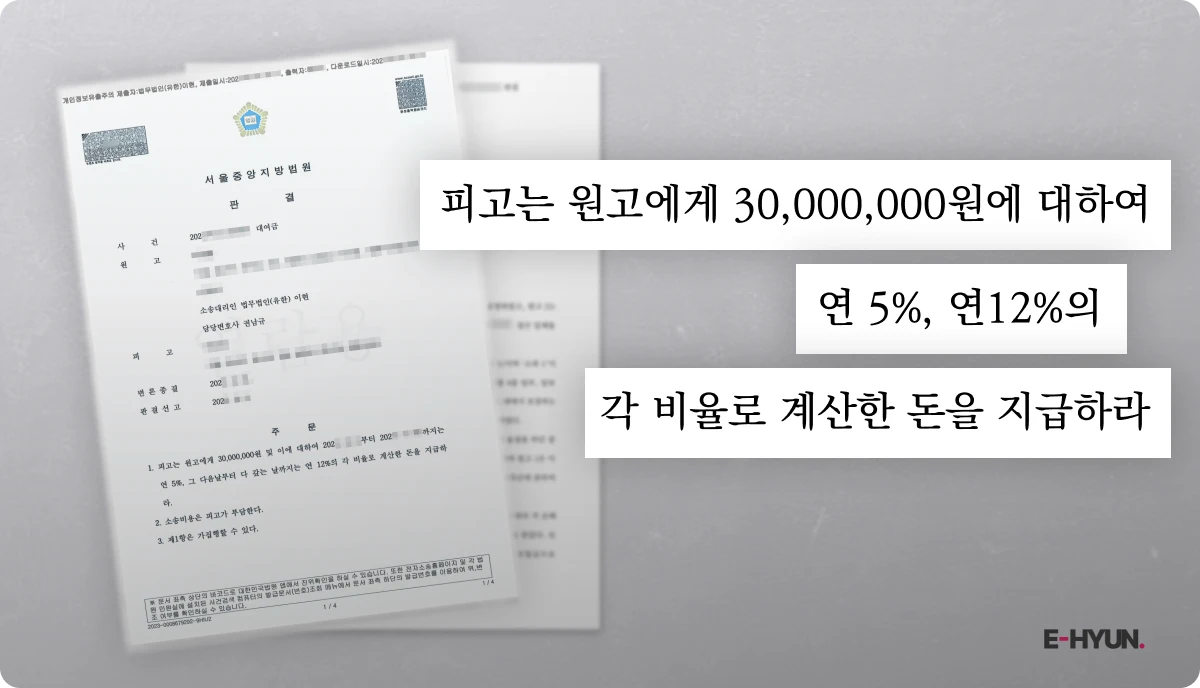 실제 판결문 중 일부 내용 인용