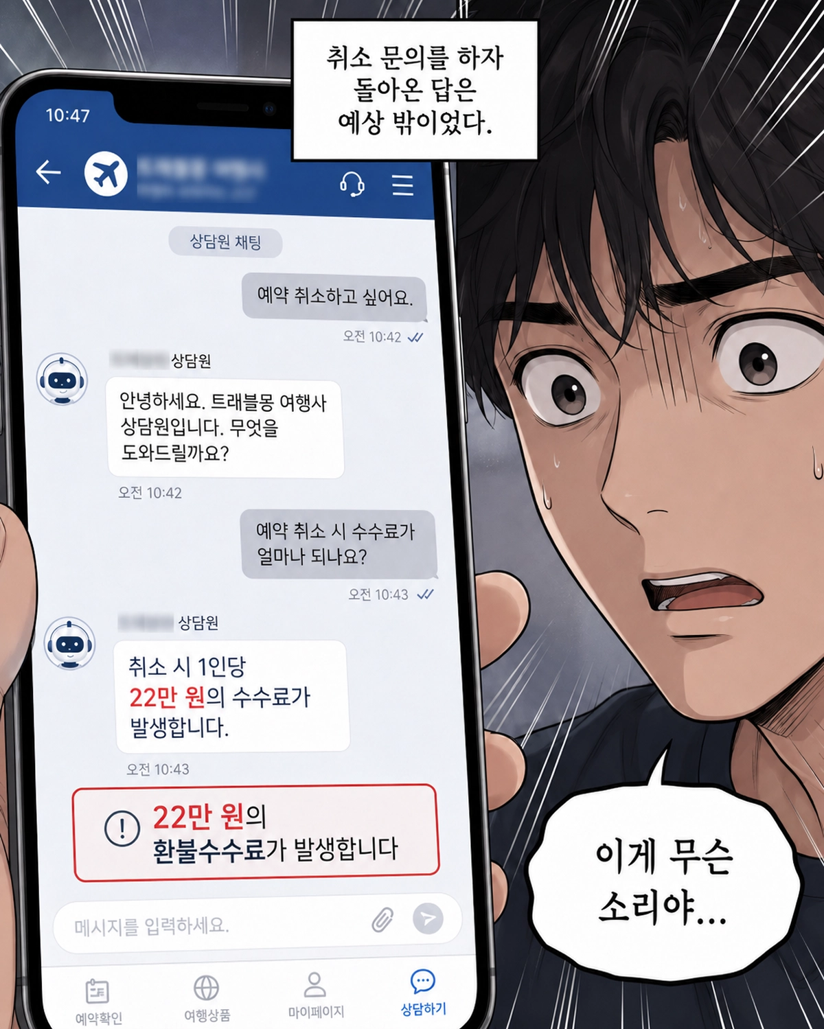온라인으로 예매 취소 요청하는 이미지