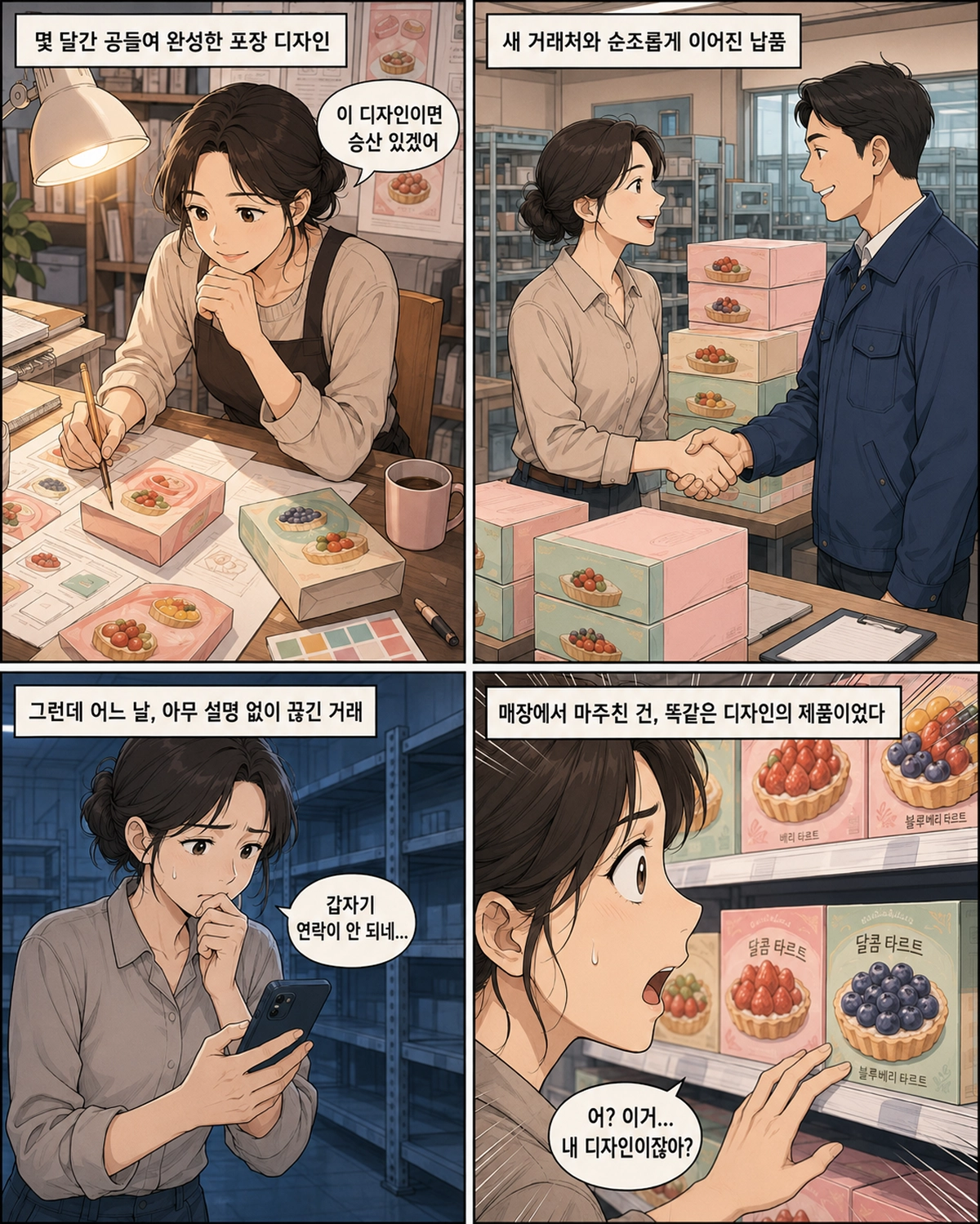 거래 중단 후 발견한 도용 제품