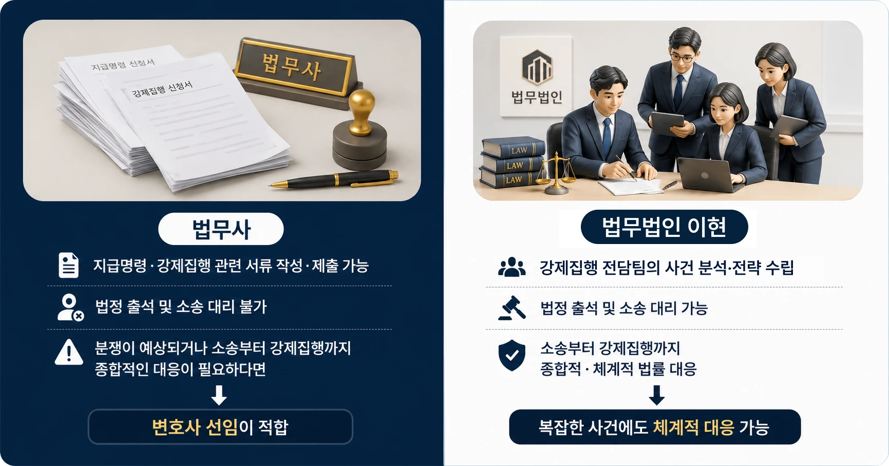 법무사와 변호사의 차이