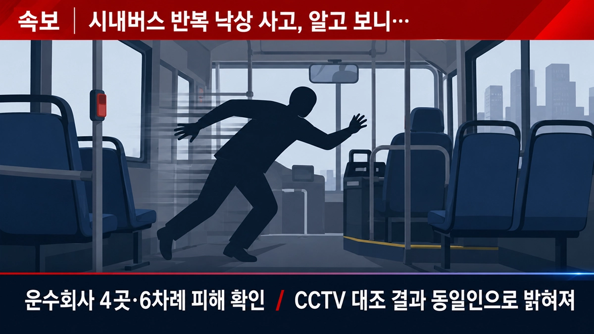 시내버스 낙상사고 보도 뉴스 이미지화