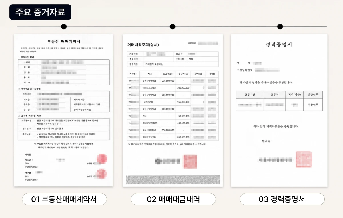 명의신탁 해지를 위한 증거자료